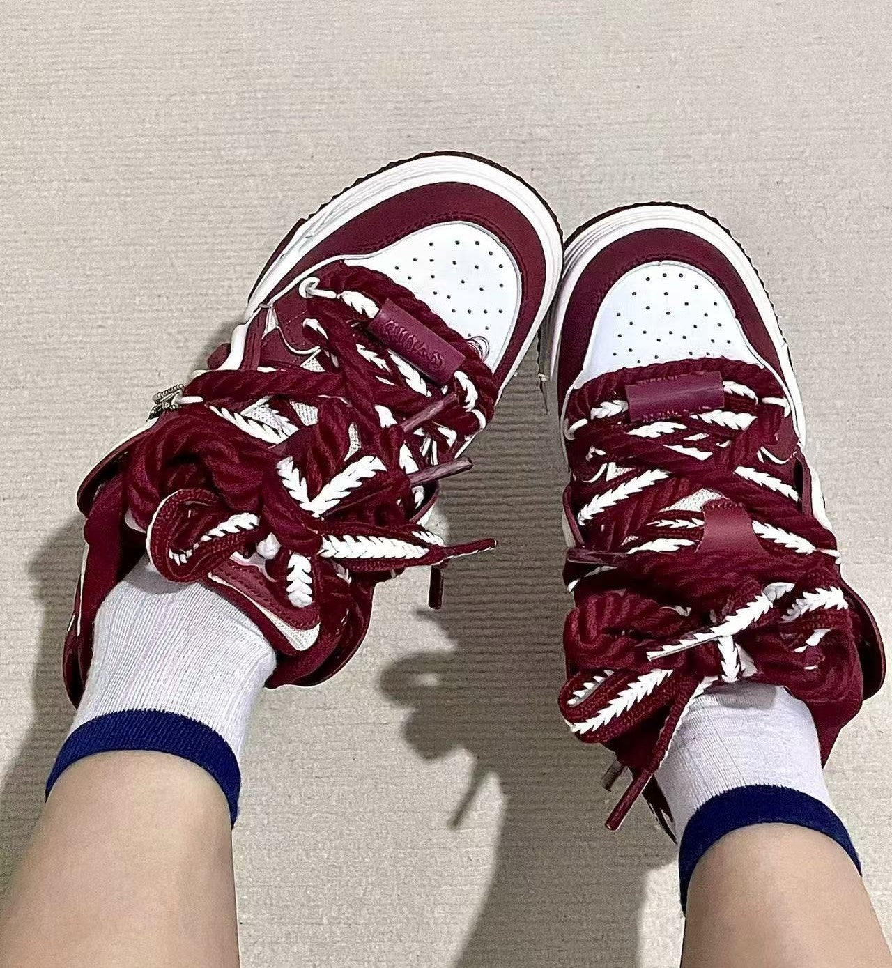 Women's Casual Sneakers - Wine Red