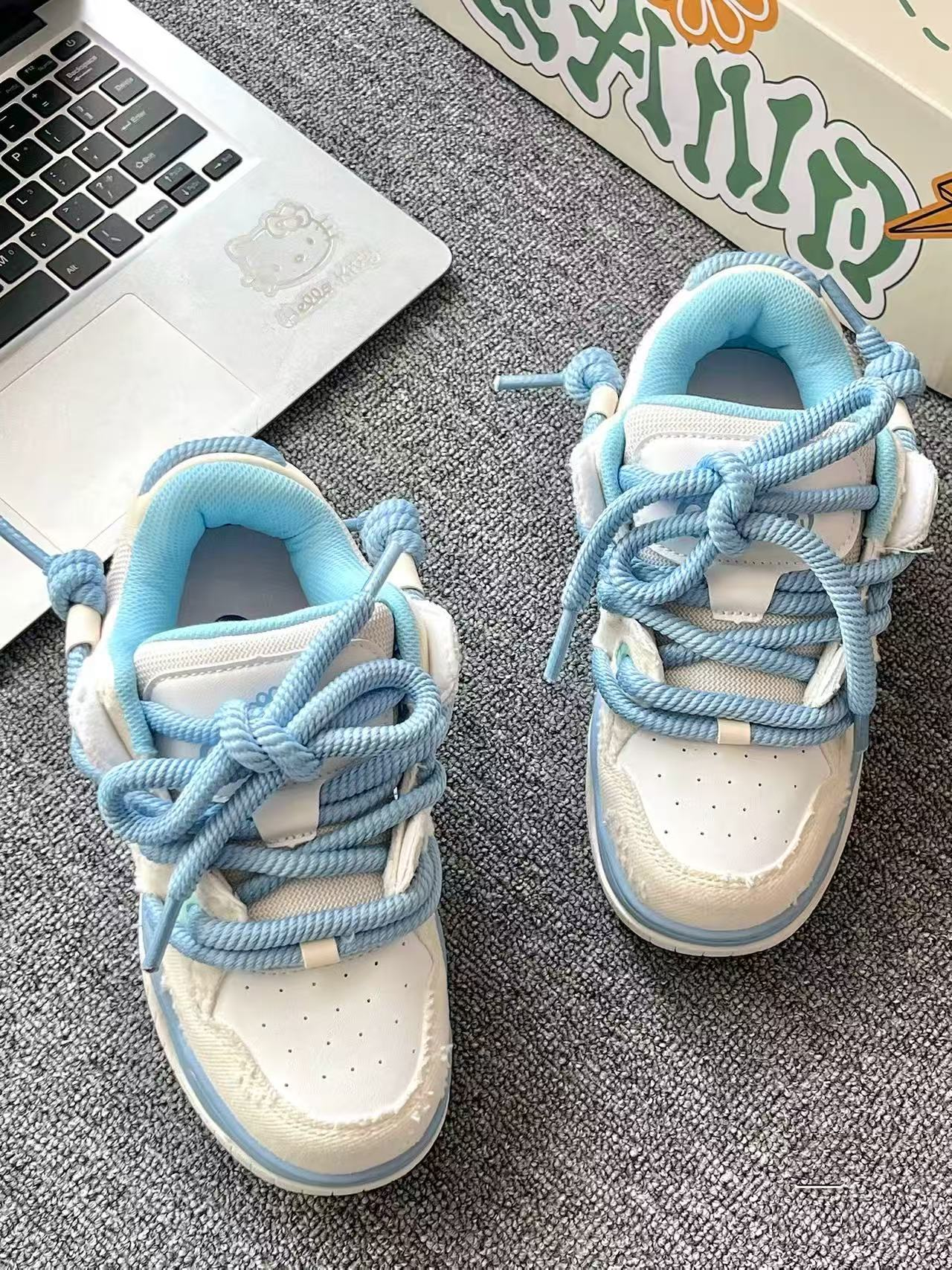 Women's Casual Sneakers - Aqua Blue