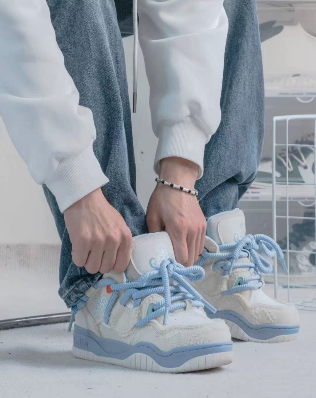 Women's Casual Sneakers - Aqua Blue