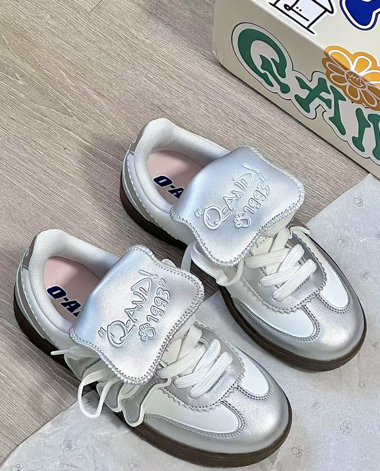 Women's Casual Sneakers - Silver