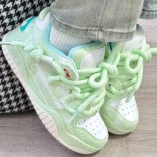 Women's Casual Sneakers - Cream Green