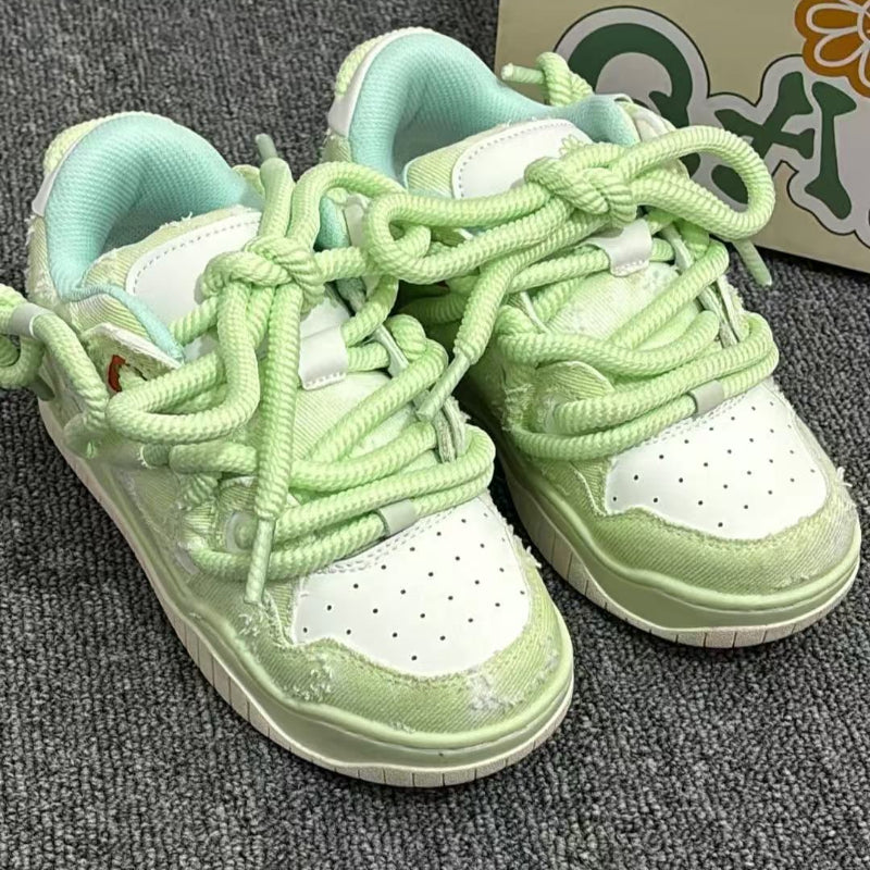 Women's Casual Sneakers - Cream Green
