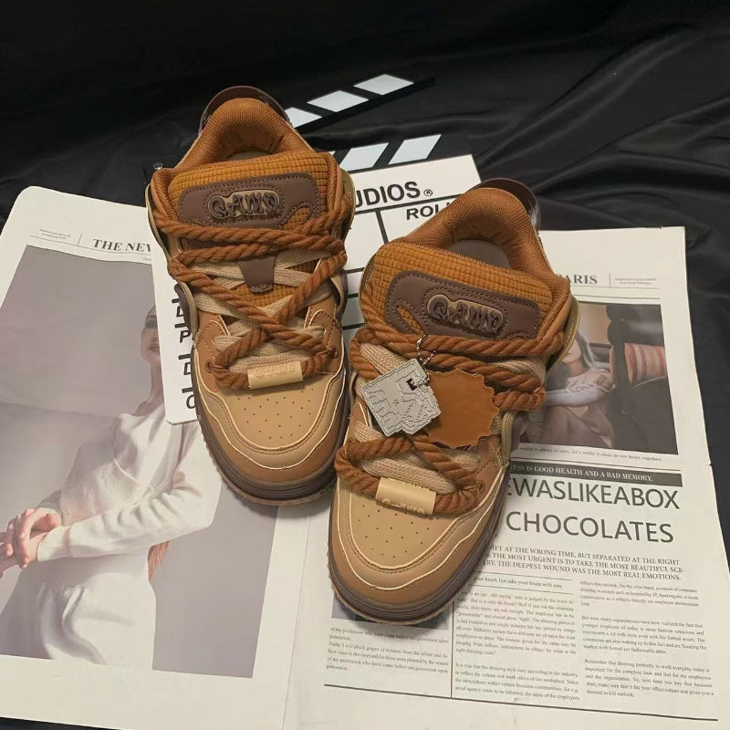 Women's Casual Sneakers - Caramel Brown