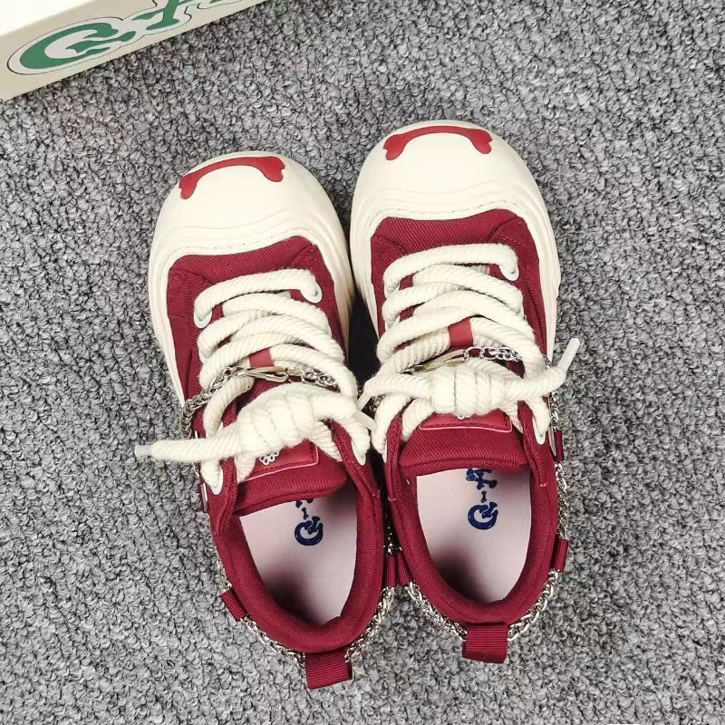 Women's Casual Sneakers - Vivid Red