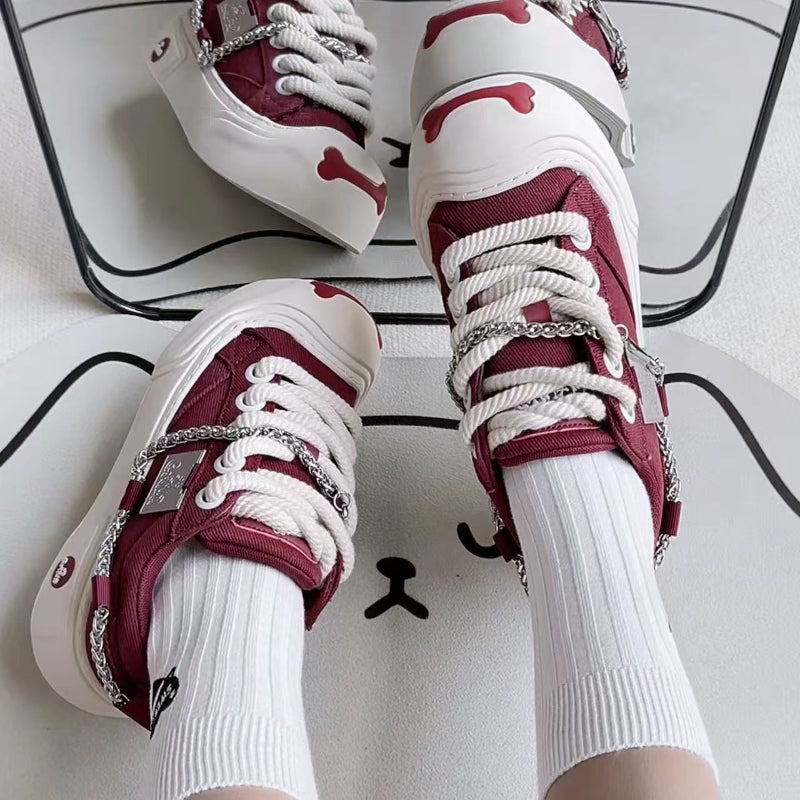 Women's Casual Sneakers - Vivid Red
