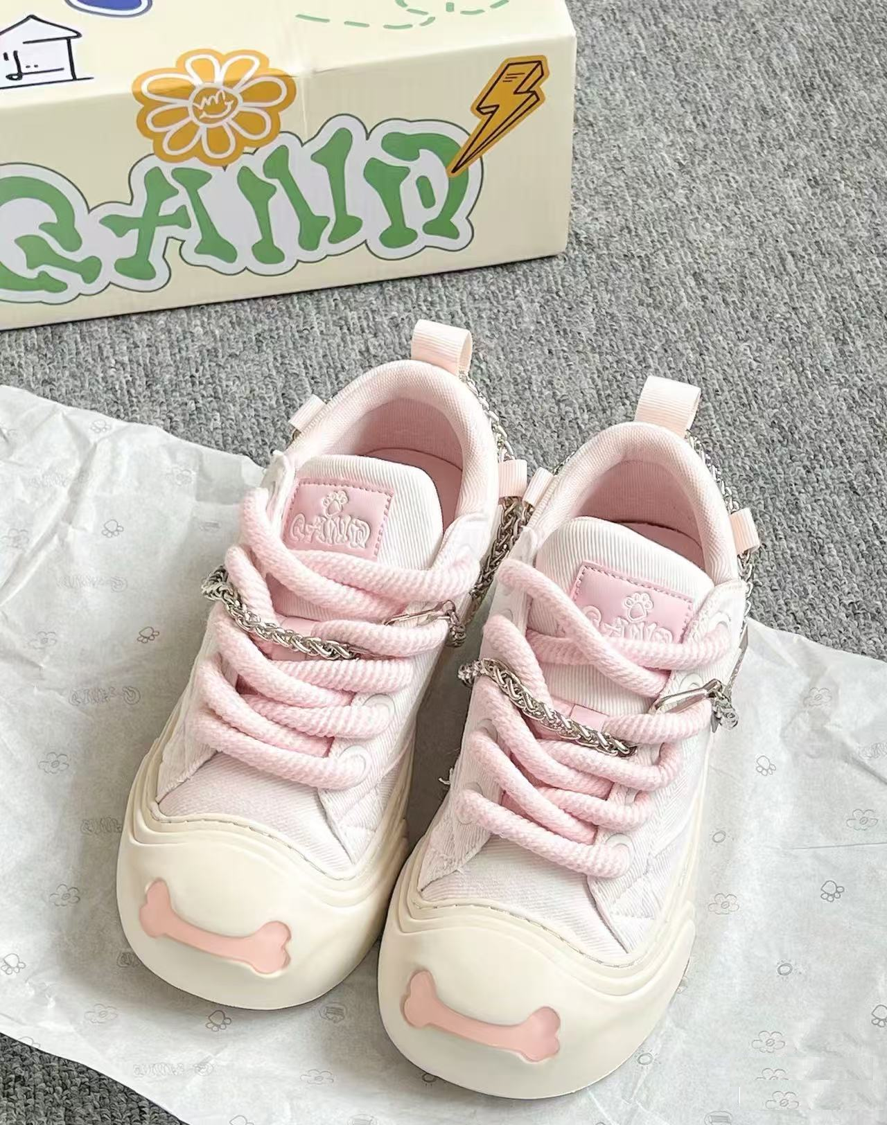 Women's Casual Sneakers -  Cute Pink