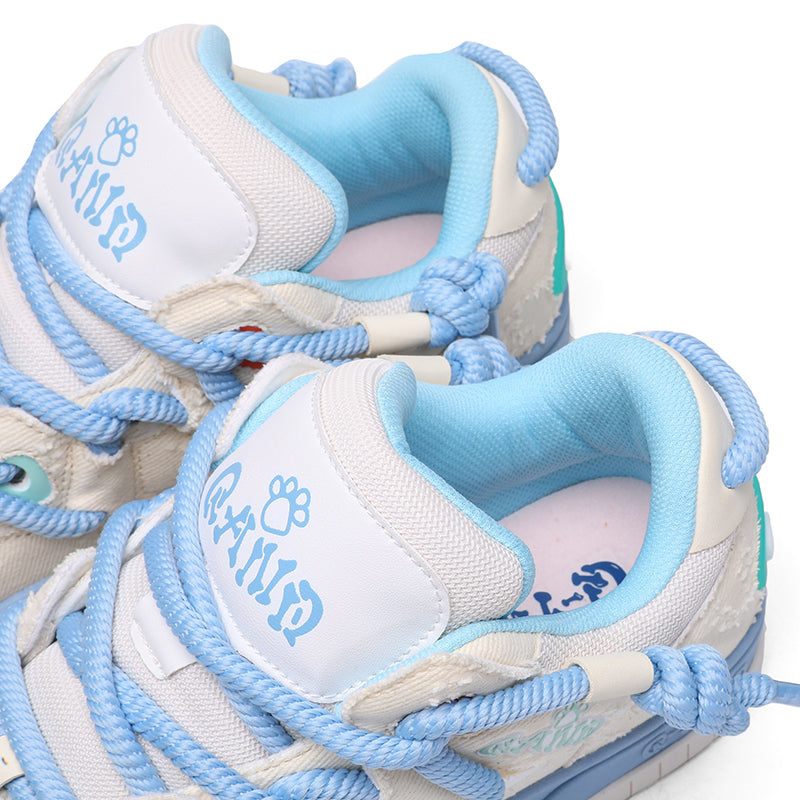 Women's Casual Sneakers - Aqua Blue
