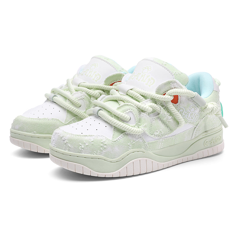 Women's Casual Sneakers - Cream Green