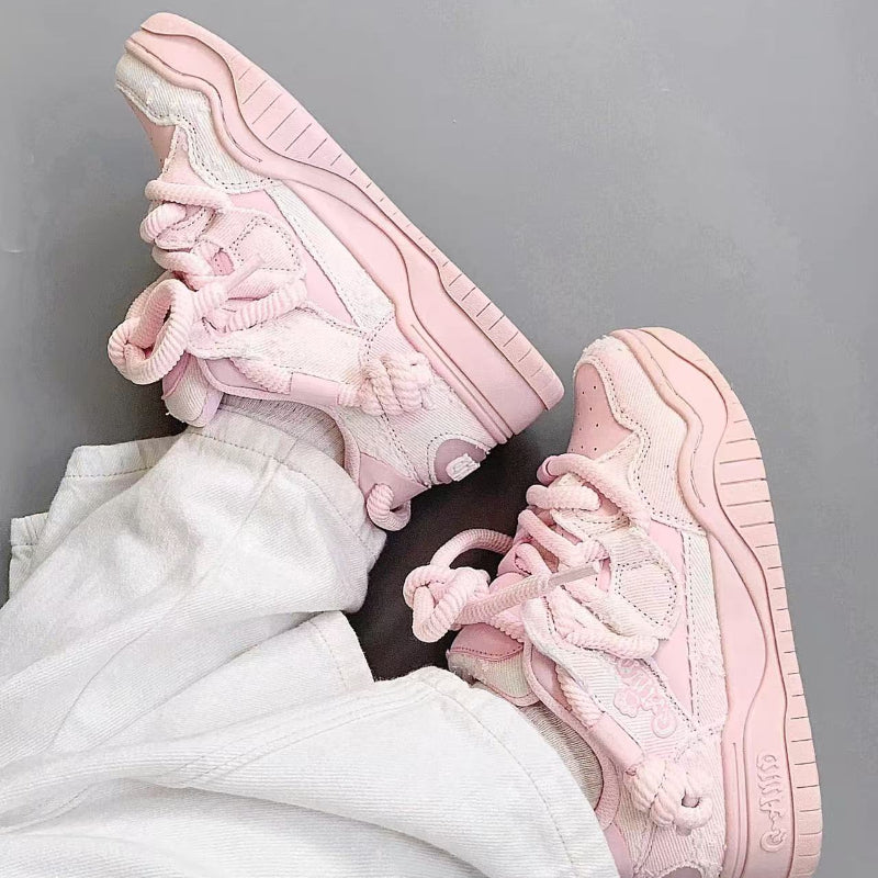 Women's Casual Sneakers - Vibrant Pink