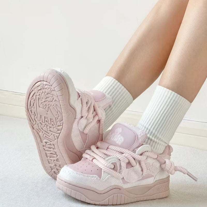 Women's Casual Sneakers - Vibrant Pink