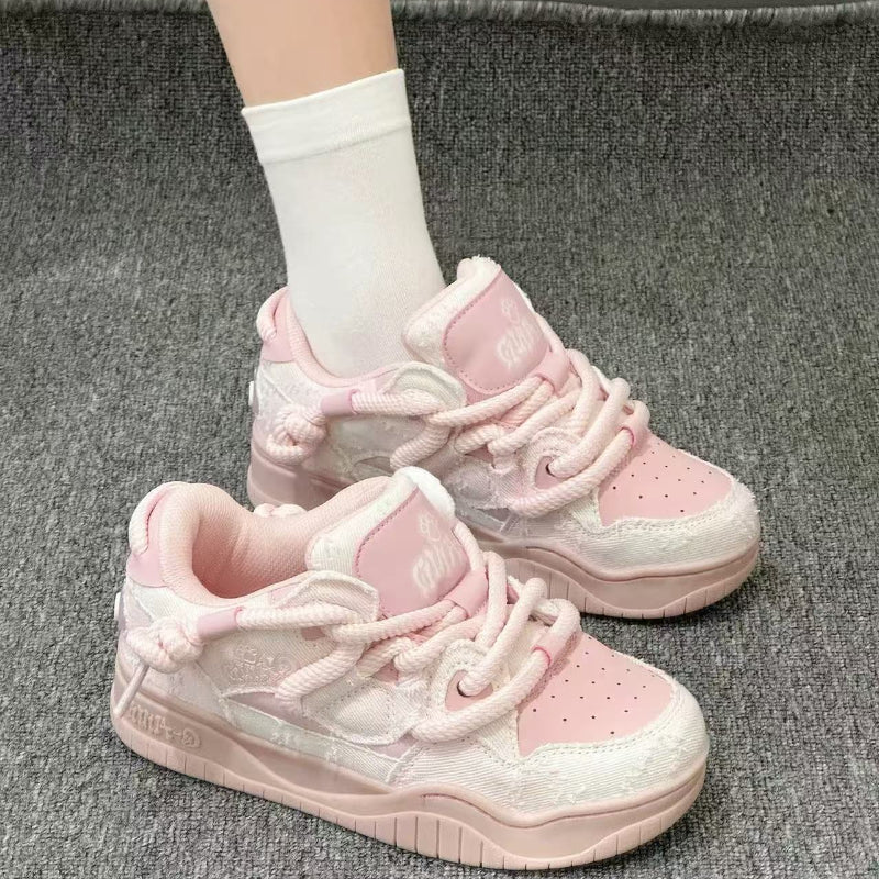 Women's Casual Sneakers - Vibrant Pink