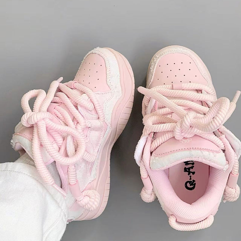 Women's Casual Sneakers - Vibrant Pink