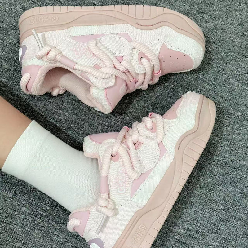 Women's Casual Sneakers - Vibrant Pink