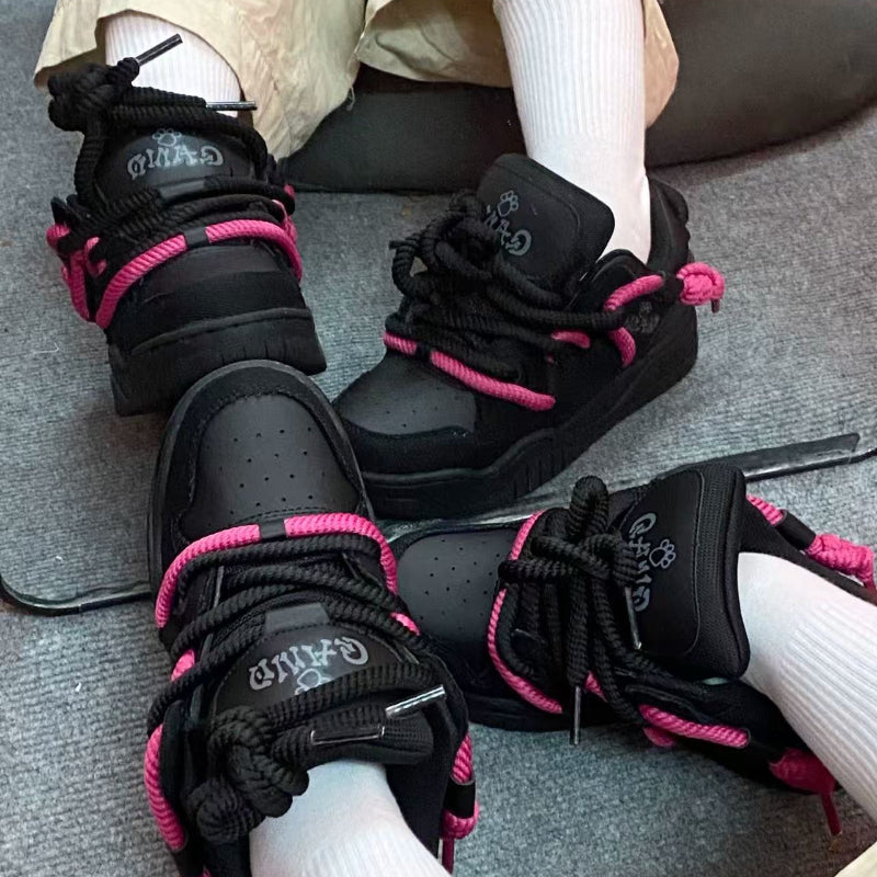 Women's Casual Sneakers - Shadow Red