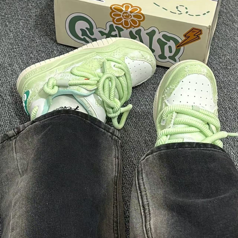 Women's Casual Sneakers - Cream Green