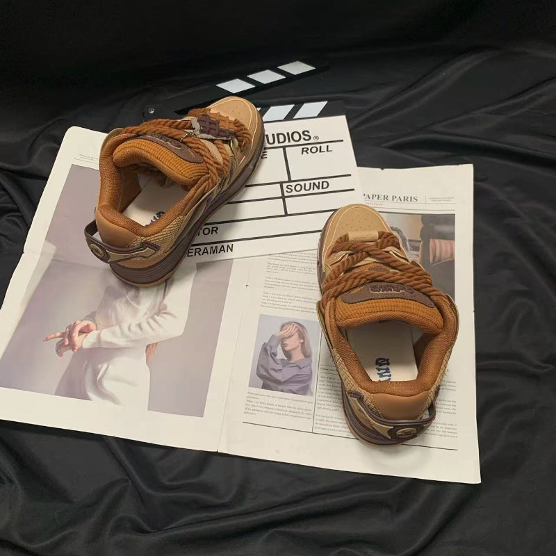 Women's Casual Sneakers - Caramel Brown