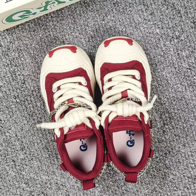 Women's Casual Sneakers -  Vivid Red